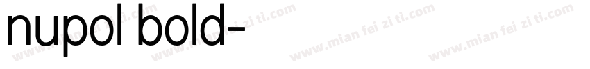 nupol bold字体转换